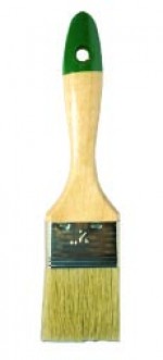 Кисть плоская 1,5" 38мм "Евро" натур. светл. щетина  дер. ручка/12-576
