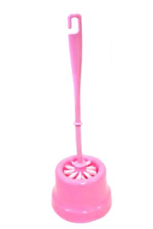 Ерш унитазный комплект с подставкой  Колокольчик розовый/25шт 