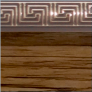 Карниз потолоч. ГАЛАНТ (5см золото) с пов.2,4 орех(рустик) 2П /кр.+ стоп + планка/ Р/