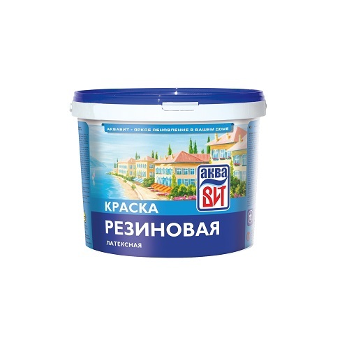 Краска РЕЗИНОВАЯ ВД-АК-104  2,2кг/6шт  зеленая АкваВИТ