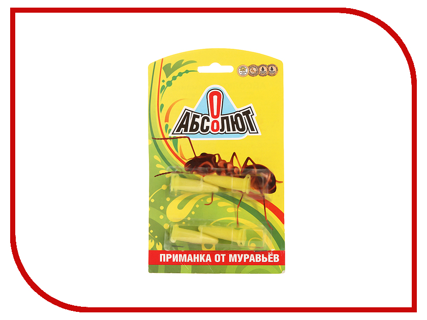 Приманка от муравьев Абсолют, 4 пробирки в блистере/60