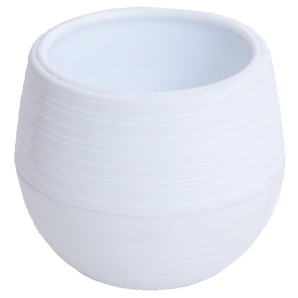 Кашпо 0,5л Дуэт белое  Ангарск/10