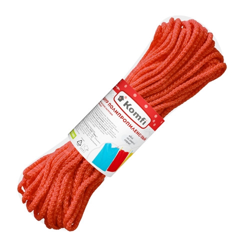 Шнур бытовой d-4мм  20м ассорти Komfi/40 