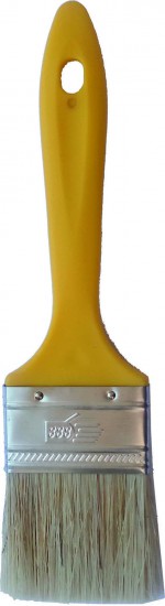 Кисть плоская 3" 75мм "Микс" смеш. светл. щетина  пласт. ручка / 12-360