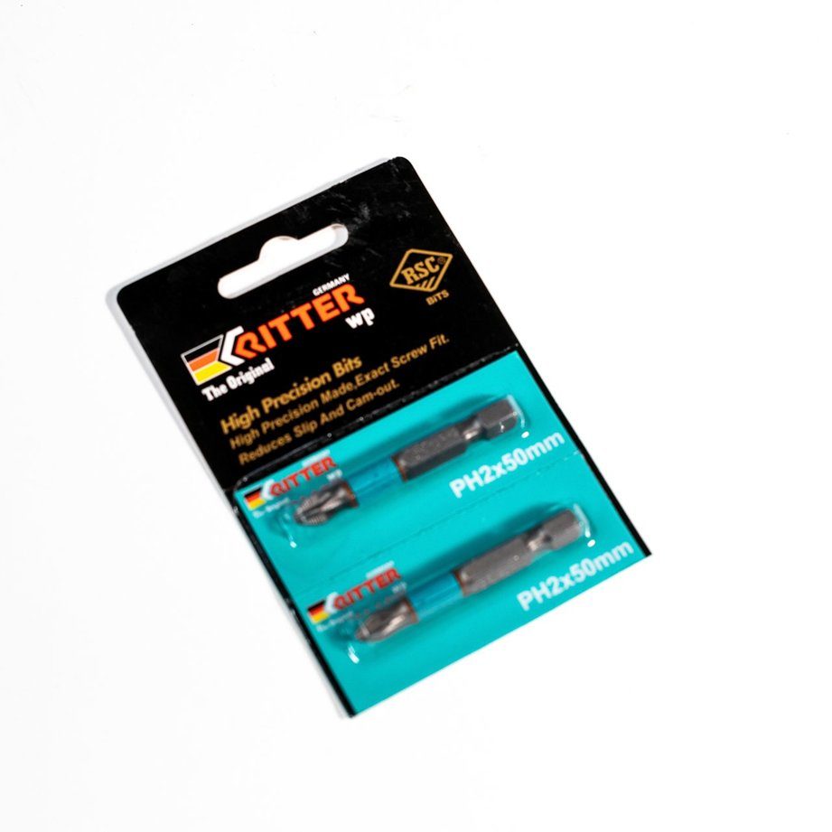 Бита PZ 2x50 мм магнитные (сталь S2) Ritter WP (в упак 2шт) /1