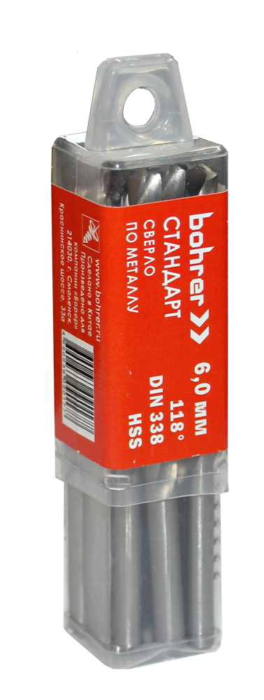 Сверло по металлу 8,0мм HSS(сталь 4341) DIN 338 RN Bohrer Стандарт 5 шт. в упак.