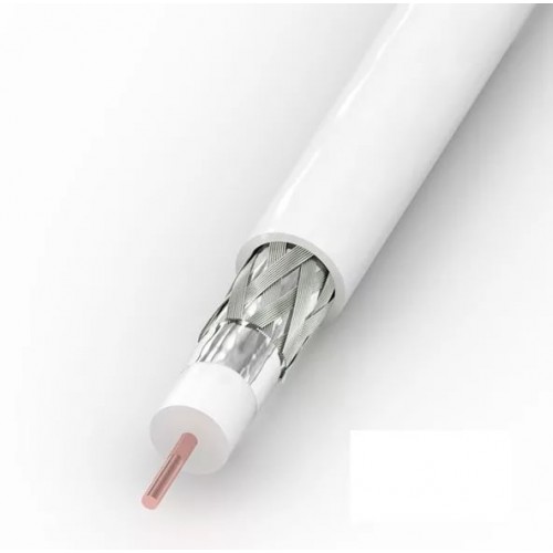 Кабель TDM RG-6 CCS для внутр.прокладки, белый (100м)
