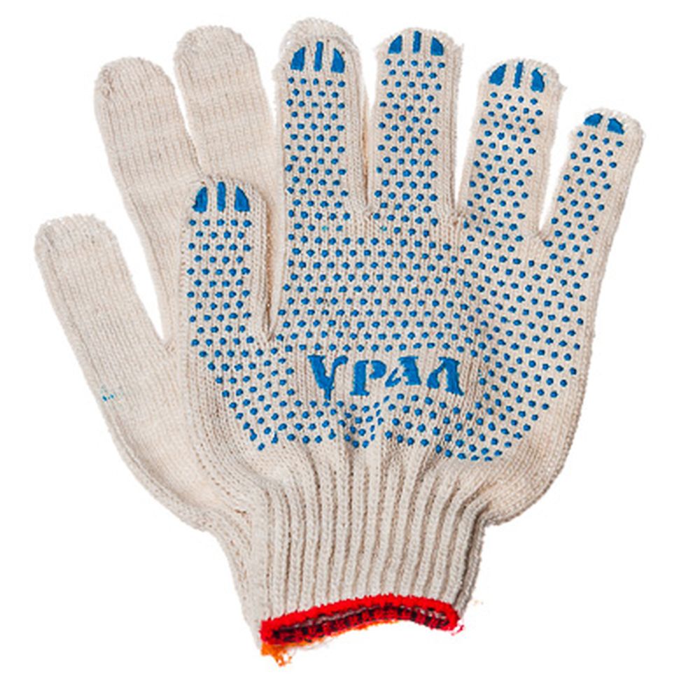 Перчатки х/б белые "Экстра" 10класс, 4нити /5-200 кратно 5!