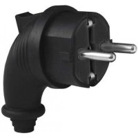 Вилка угловая каучук 2P+E 1x16 220-240V IP44 ИЭК