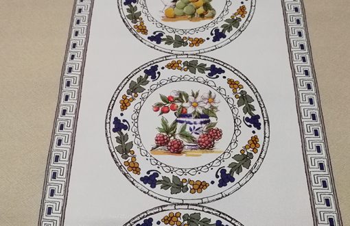 Клеенка стол. ОКСФОРД ш.-1,37м *20 ткань  на ПВХ арт.554-1