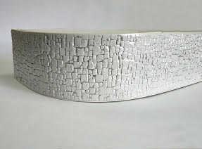 Карниз потолоч. Кайман с пов. 2,0 белый с серебром 2П /кр.+ стоп + планка/ Р/