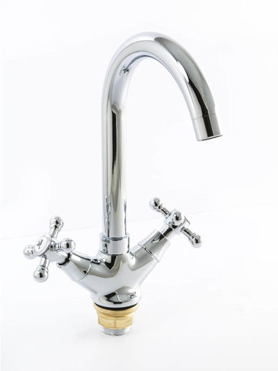 Смеситель д/кухни, СТК-420 "CLASSIC" LUX 1/2 высокий излив м/к Крест SL 592 (на гайке) латунь