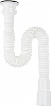 Сифон  1 1/4" х 40/50  с нержавеющей решетко гофриров.с нержав. решеткой  Aquant (F203-70-MR)